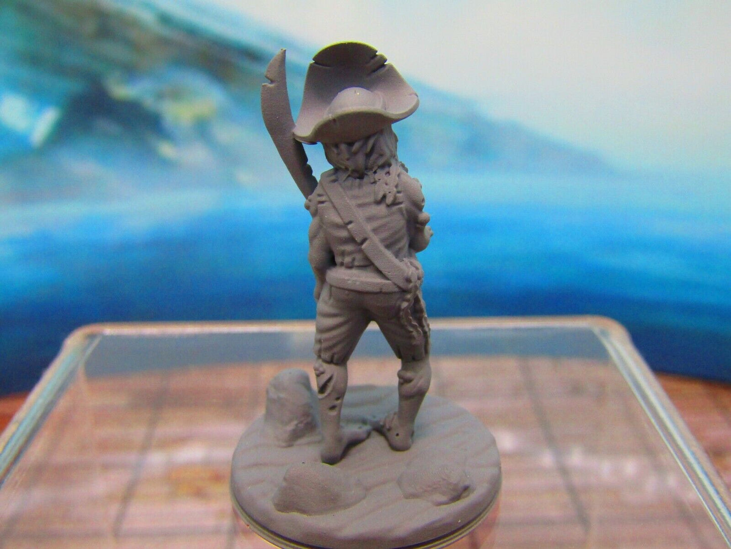 Undead Pirate Captain for Ghost Ship Crew Mini Miniature 3D Printed Model 28/32m