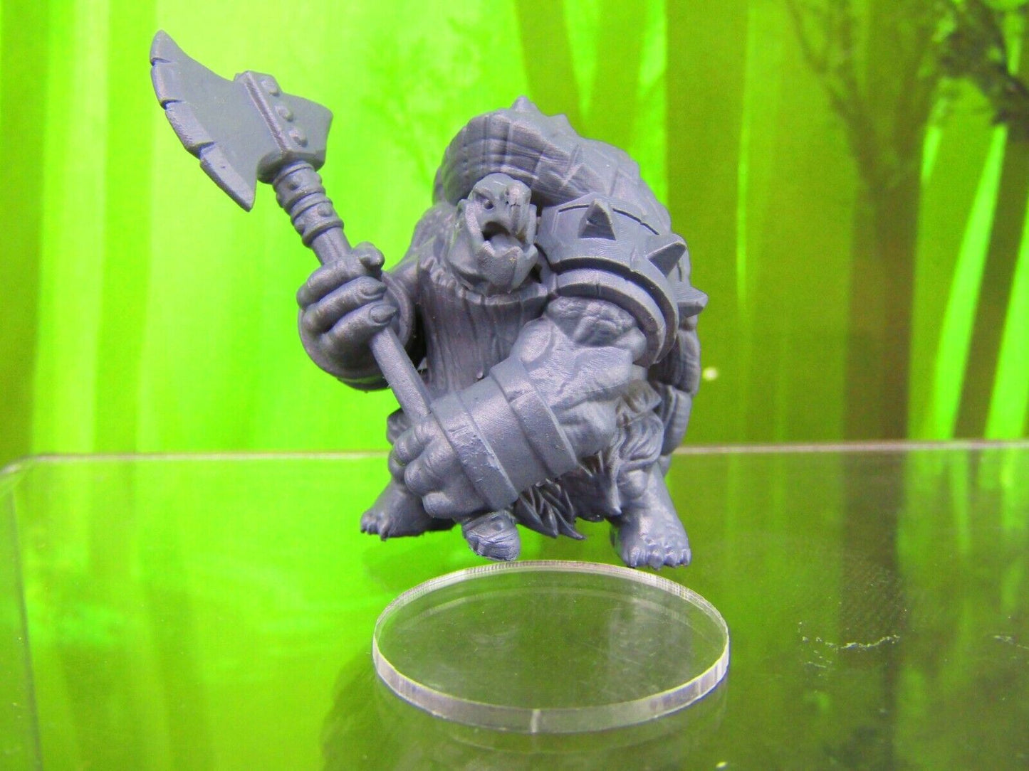 Tortle Barbarian Turtle Man Race Mini Miniature Figure 3D Printed Model 28/32mm