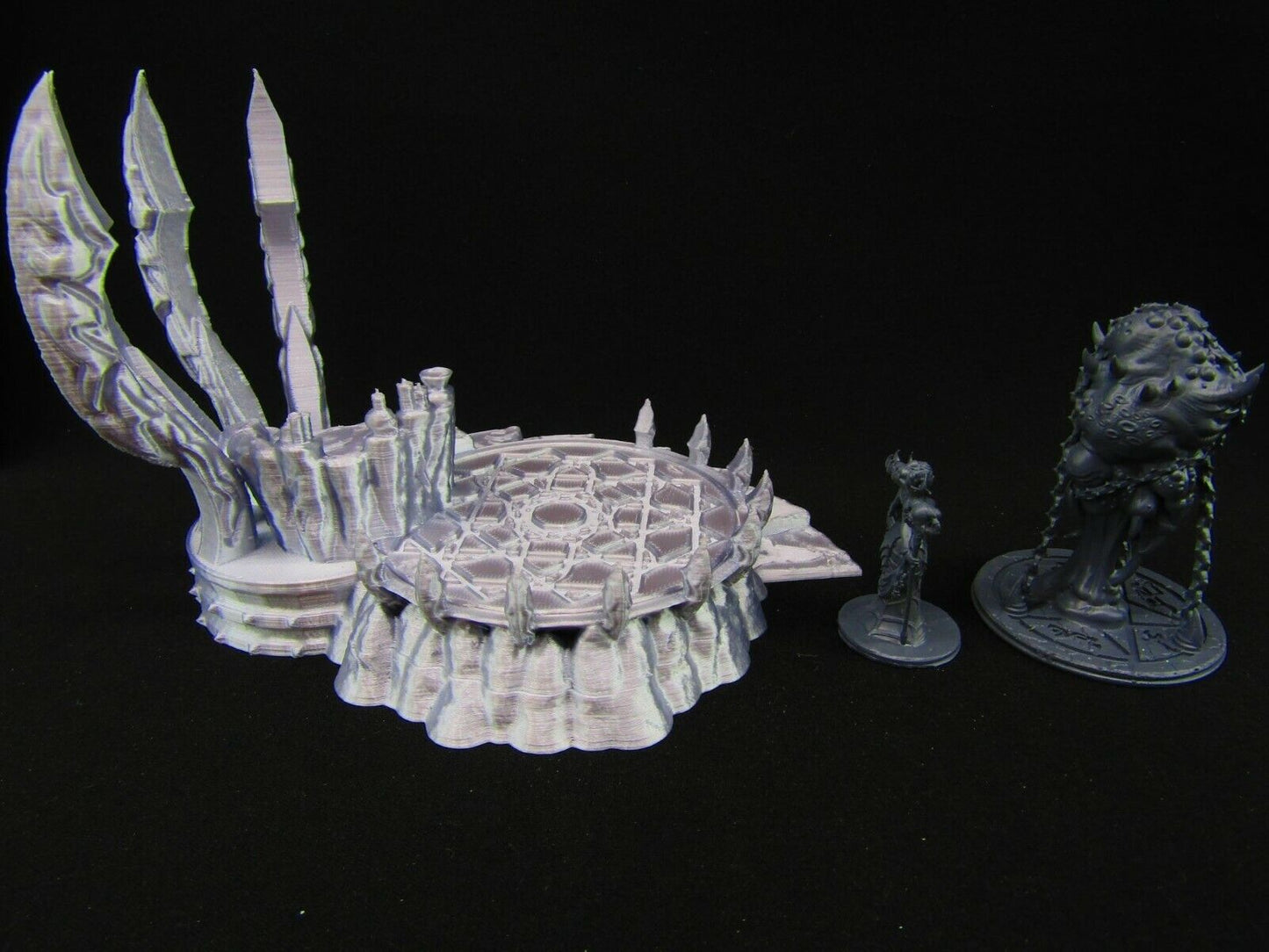 Evil Summoning Circle w Dark Priestess & Chained Ichor Demon Scatter Terrain