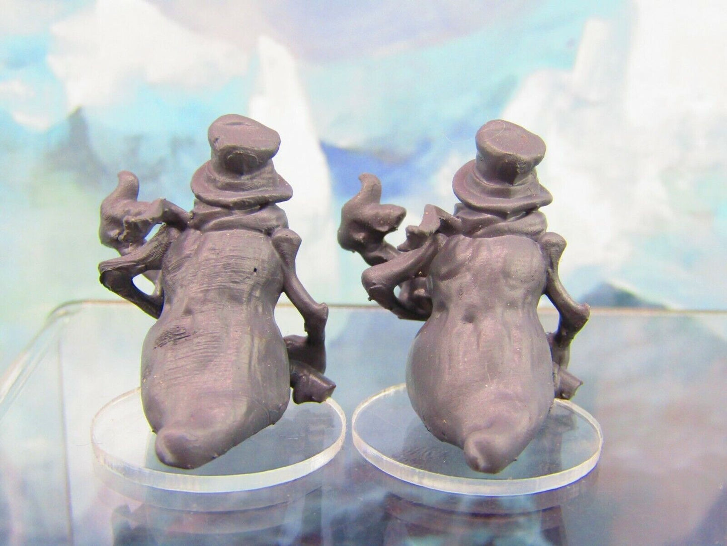 Evil Snowman Monster Pair Mini Miniature Figure 3D Printed Model 28/32mm Scale