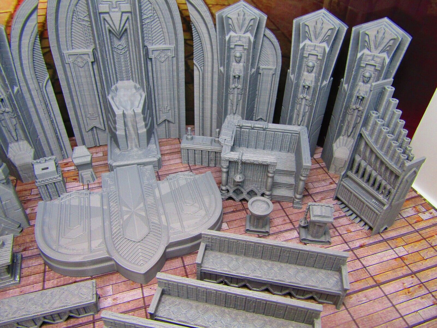 26pc Church Monastery Cathedral Set Scatter Terrain Scenery Tabletop Gaming