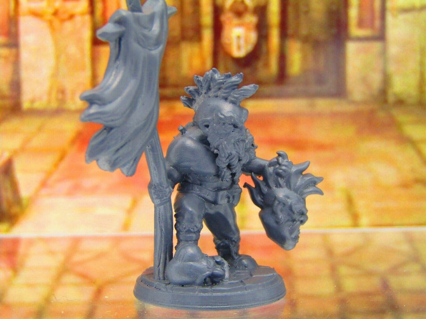Tegnar the Bloodthirsty Berserker Barbarian Dwarf Mini Miniature 3D Print DnD