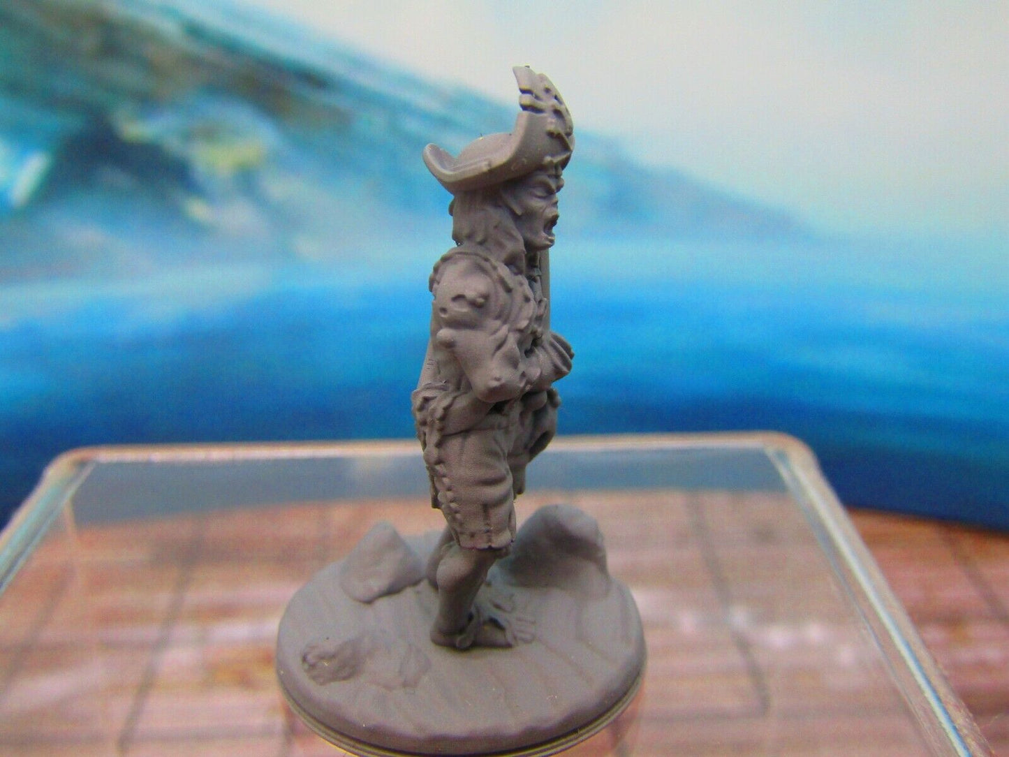 Undead Pirate Captain for Ghost Ship Crew Mini Miniature 3D Printed Model 28/32m