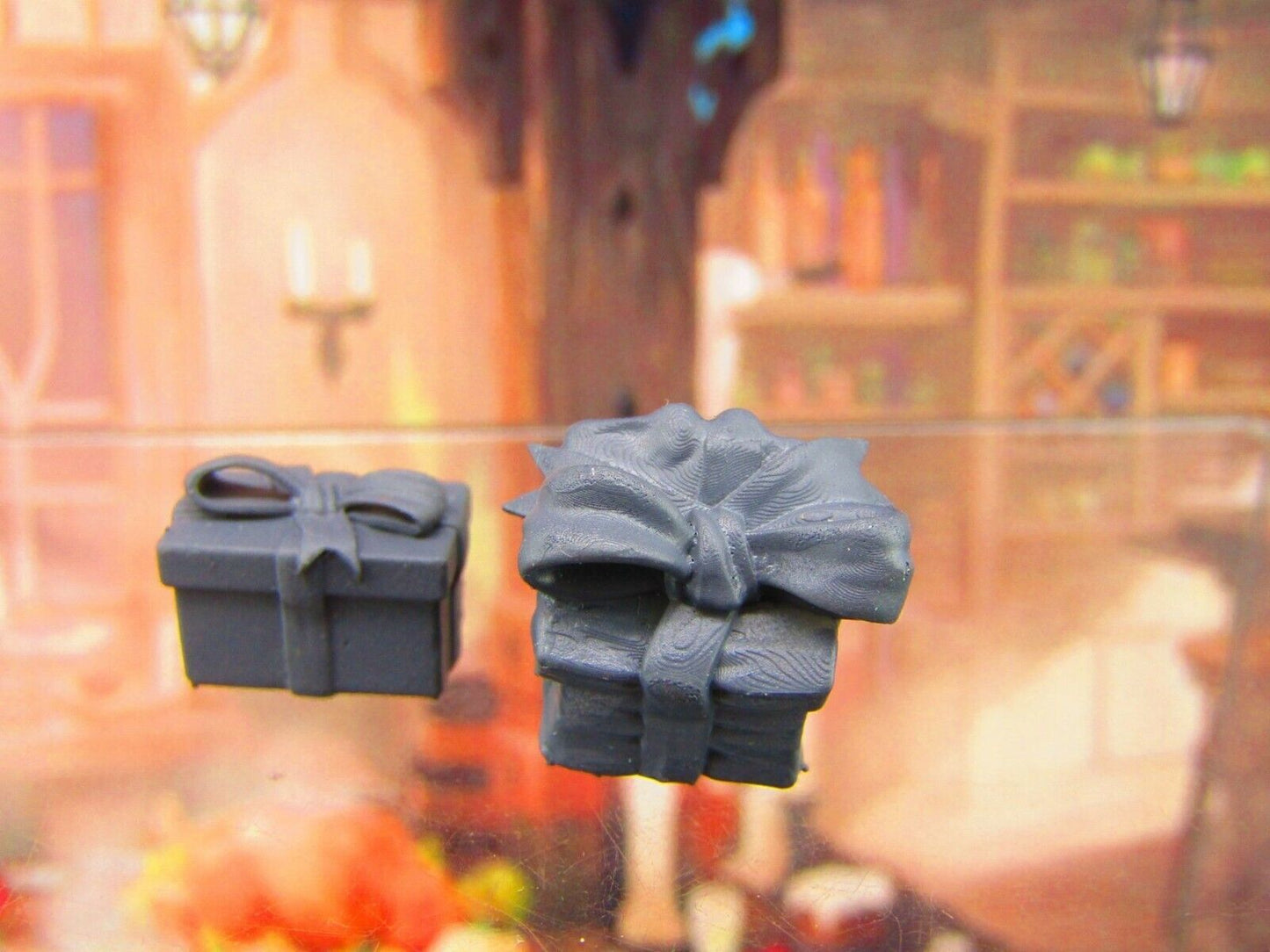 2pc Mimic Loot Monster Gift Pair Mini Miniature Figure 3D Printed Model 28/32mm