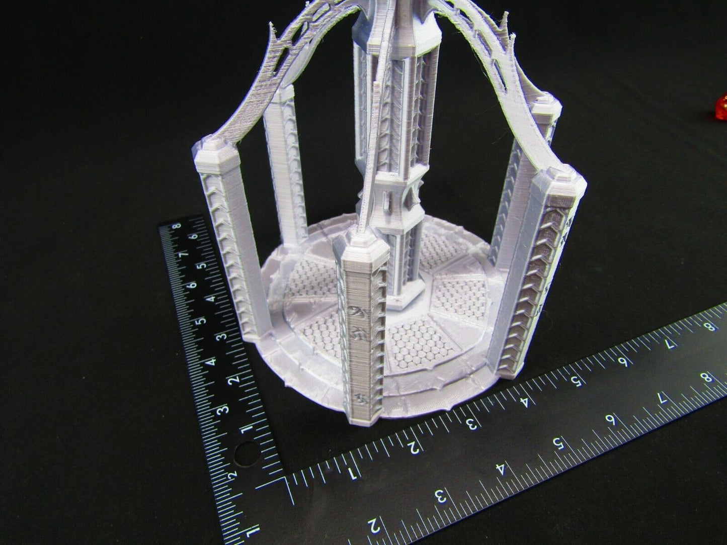 Summoning Circle Magic Tower w/ Flame Mini Miniature Figure 3D Printed Model