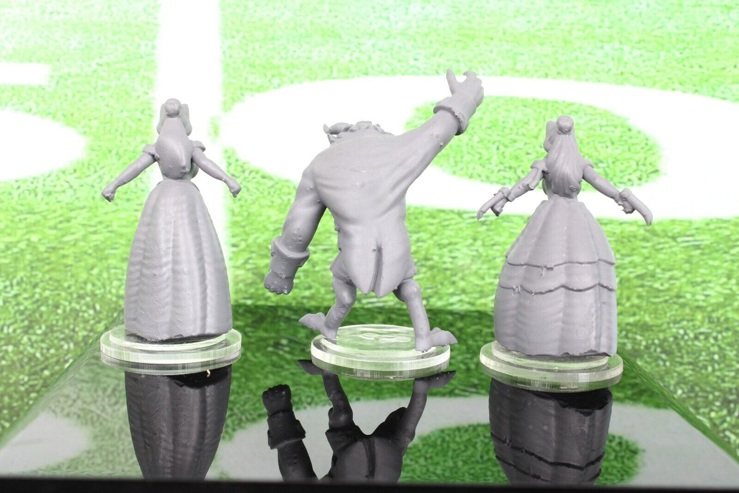 3pc Beauty & The Beast Mini Miniature Player Blood Fantasy Football Bowl