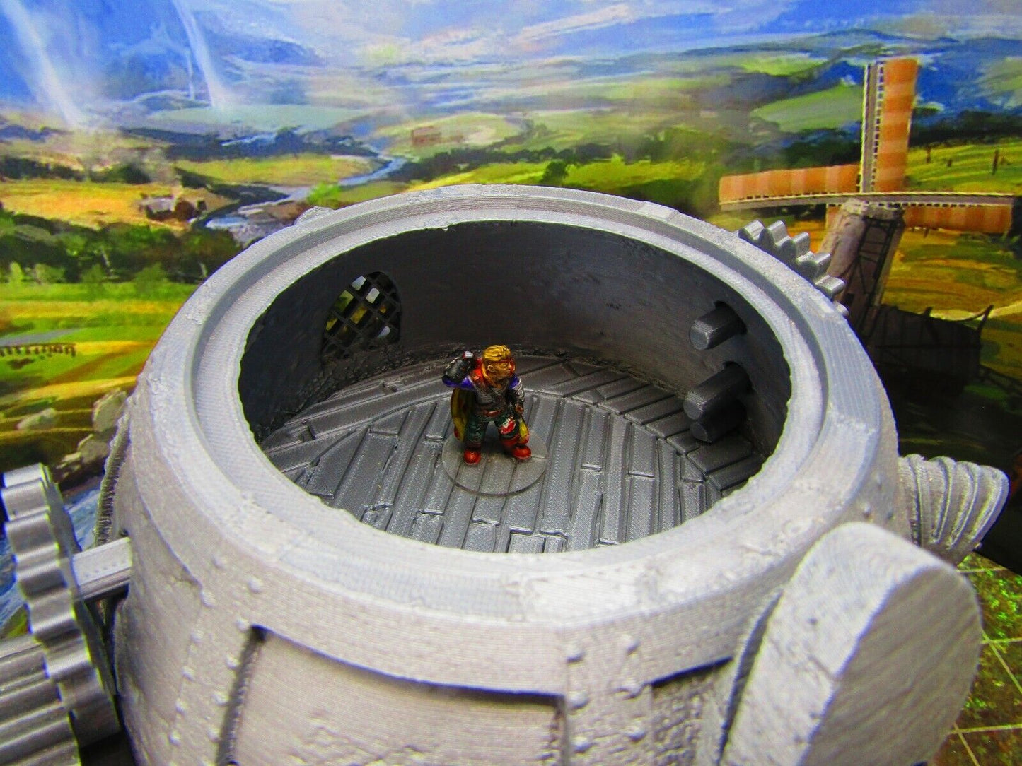 Large Lookout Tower Telescope Observatory atop Belltower Scatter Terrain Scenery