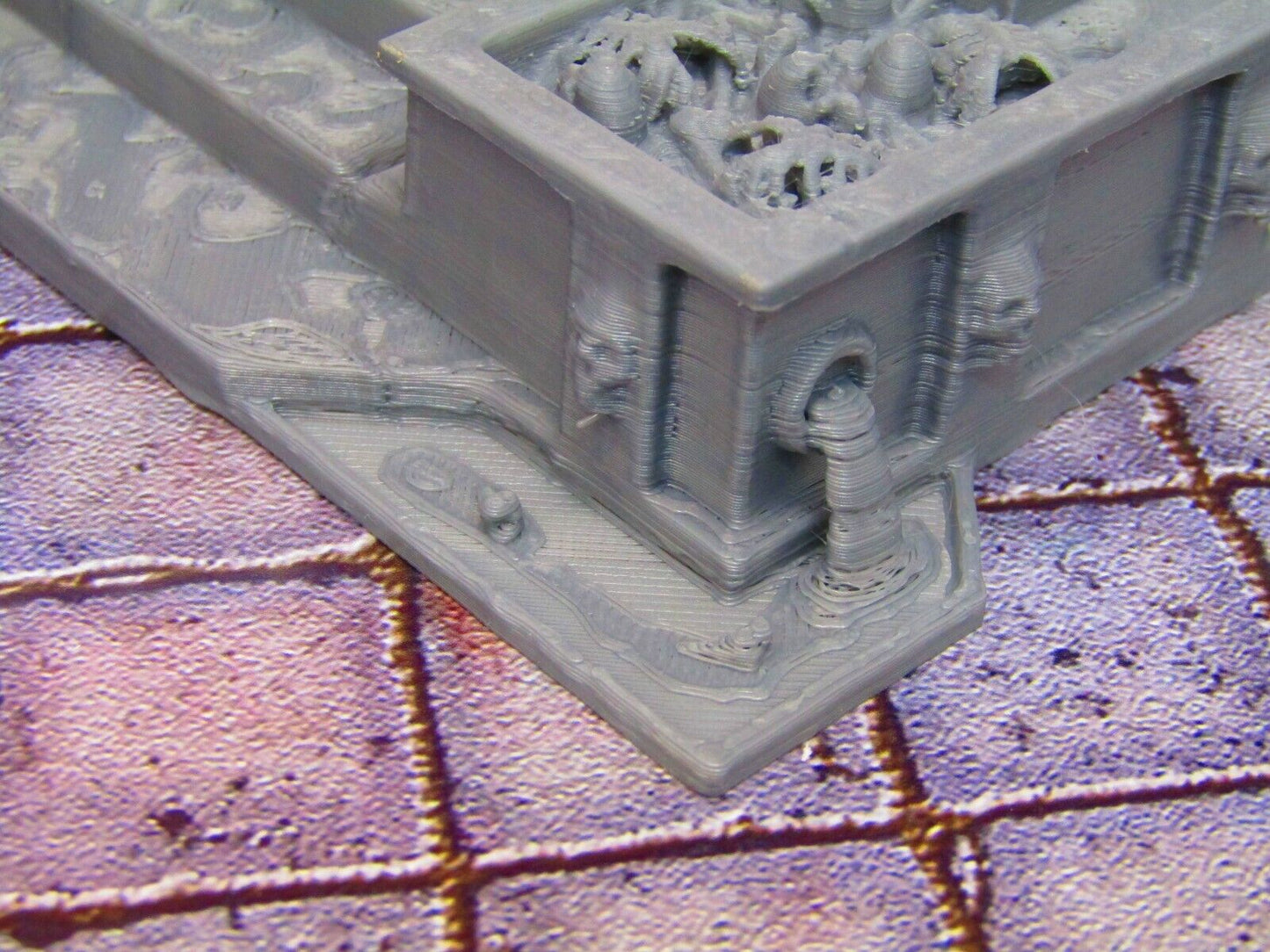Cultists Sacrificial Torture Altar Stage w/ Bone & Blood Scenery Scatter Terrain