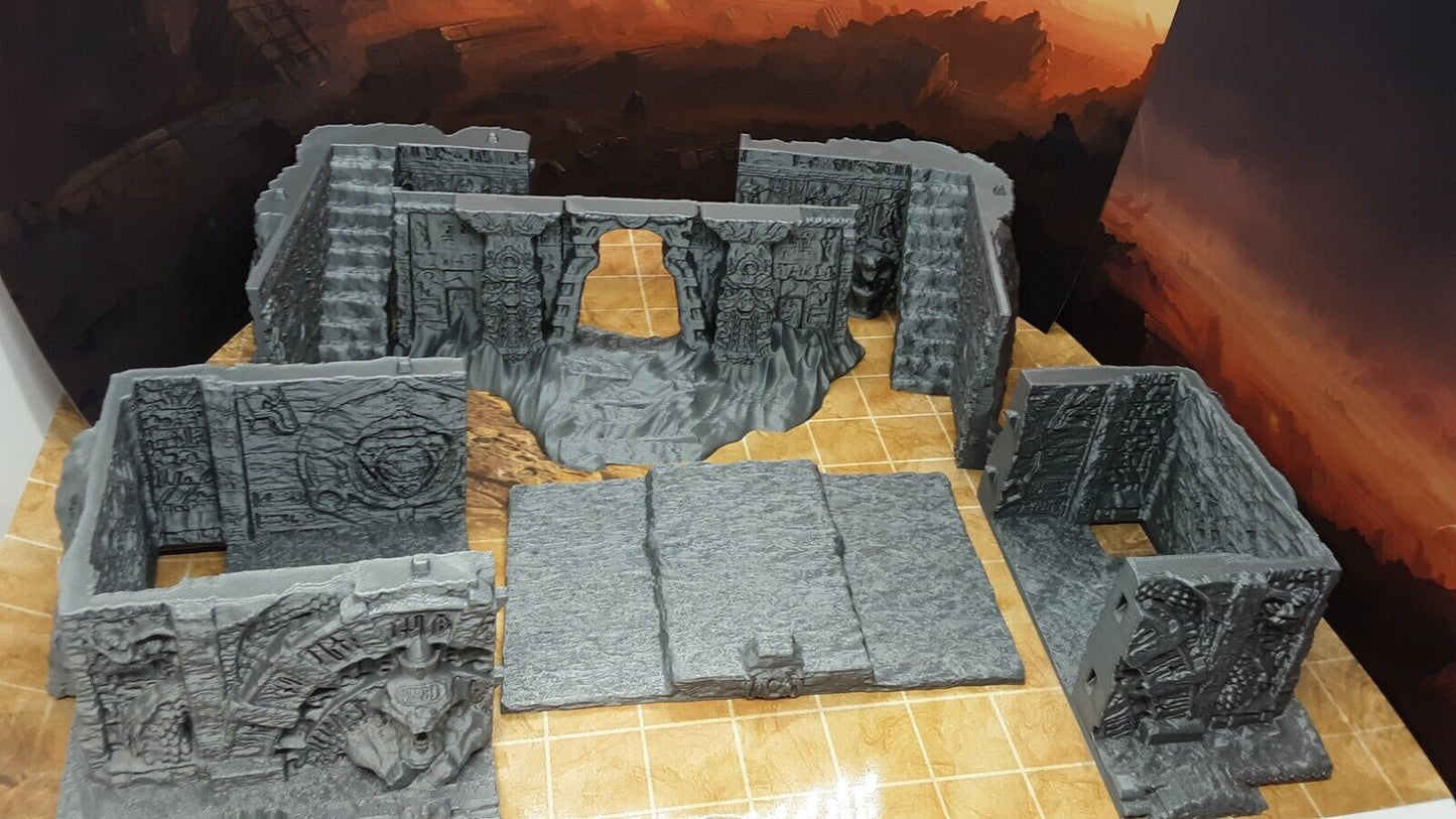 6 Piece Multifloor Mummy Pharaoh's Egyptian Tomb Scatter Terrain Scenery