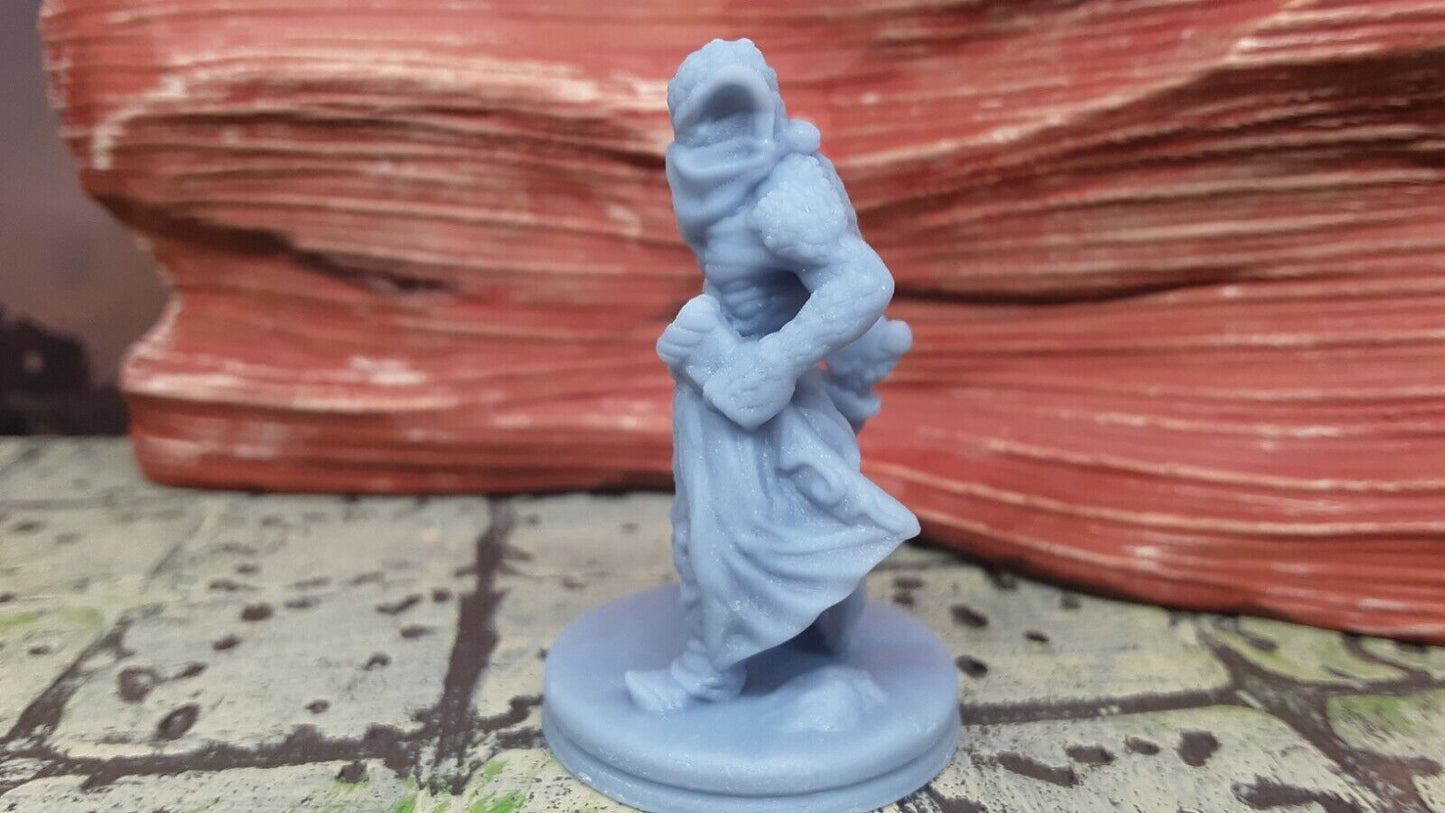 Snakefolk Bandit Lizard Man Mini Miniature Figure 28/32mm D&D 3D Printed Resin
