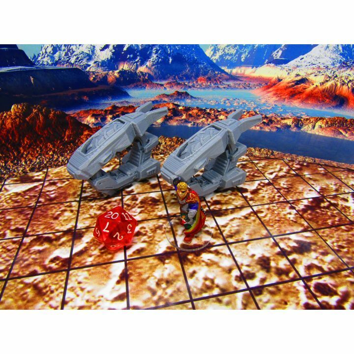 Pair of Single Wheel Bikes ATV Vehicles Terrain Scenery Miniature 3D Printed