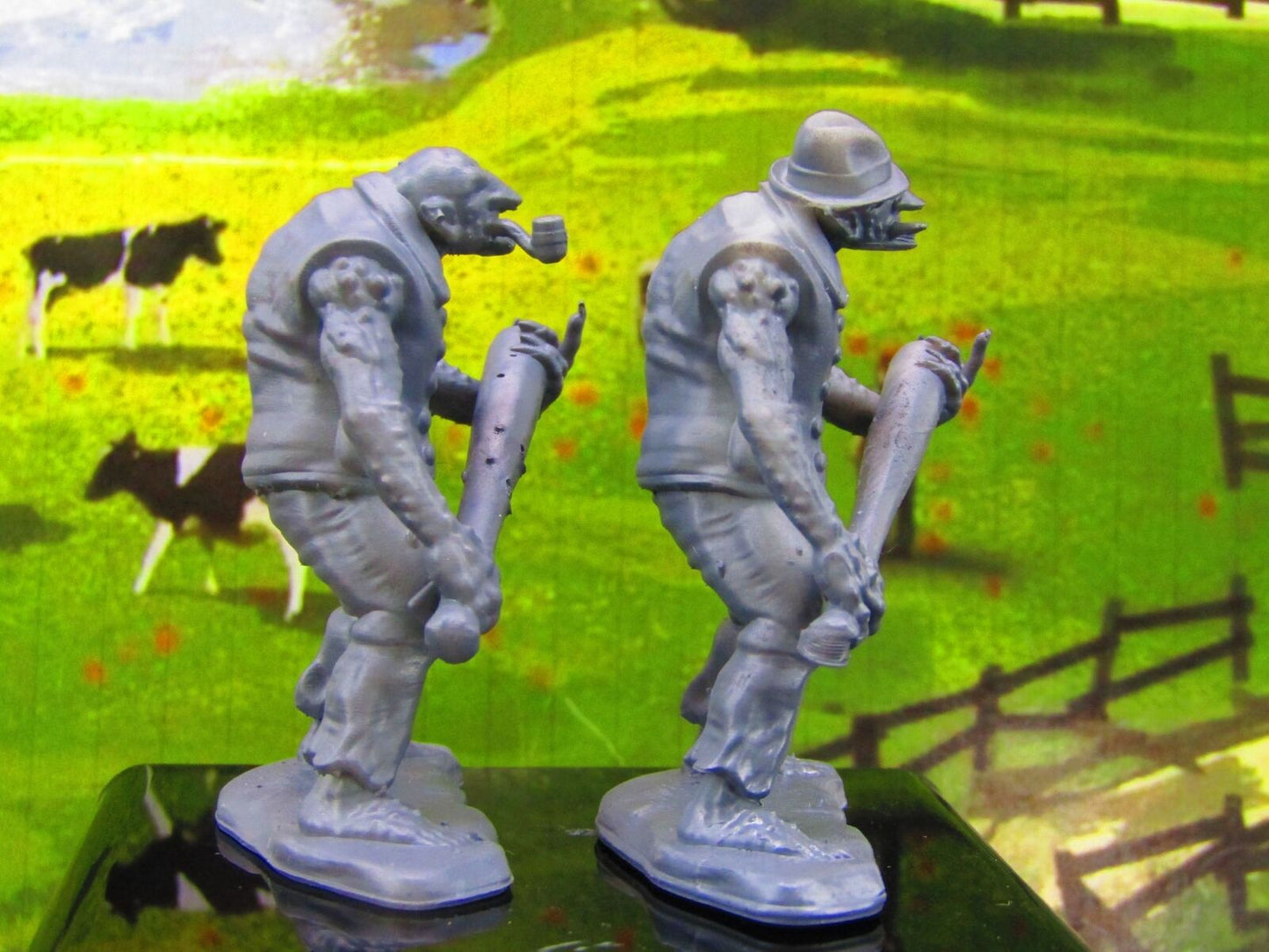 Troll Gangster Pair Monster Encounter Mini Miniature Model Character Figure