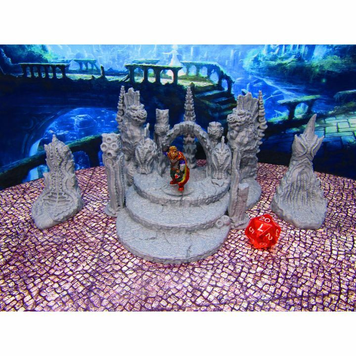 Merfolk Mermaid Deep Sea Royal Coral Throne Room Scenery Scatter Terrain Props