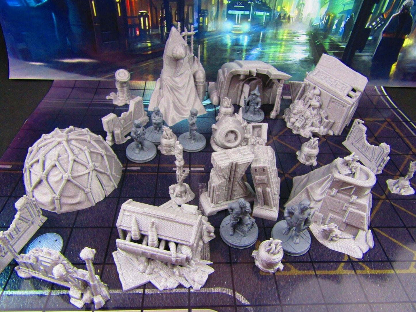 24pc Inner City Poverty Stricken Slums Scenery Scatter Terrain 3D Printed Model