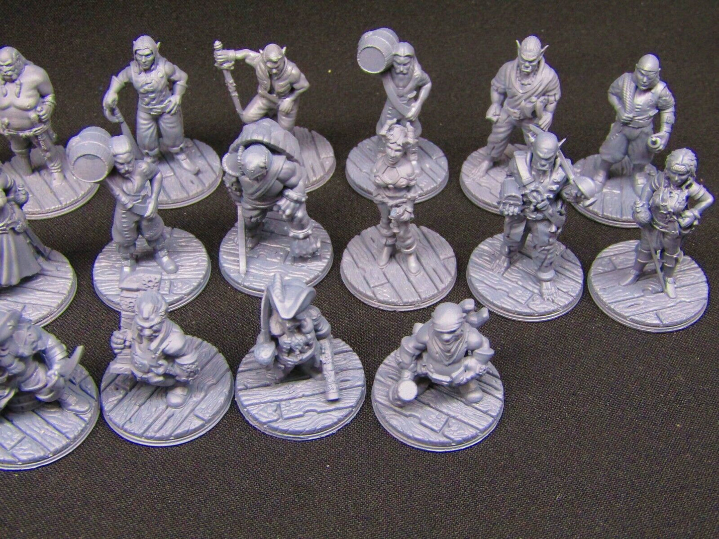 27pc Pirate Set Mini Miniature Figure 3D Printed Model 28/32mm Scale Fantasy RPG