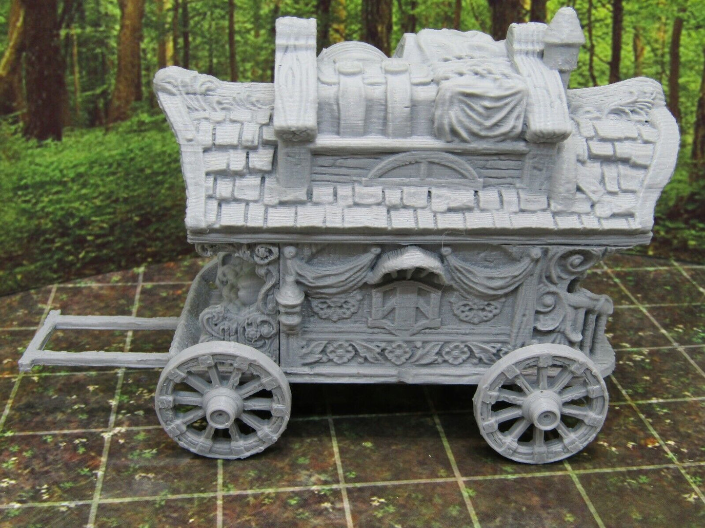 Aristocrat Carriage Wagon & Horse Scenery Terrain 3D Printed Model 28/32mm Scale