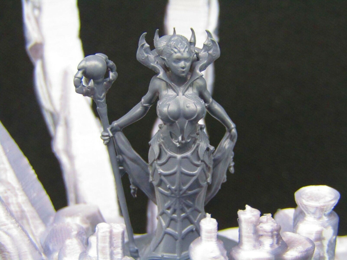 Evil Summoning Circle w Dark Priestess & Chained Ichor Demon Scatter Terrain