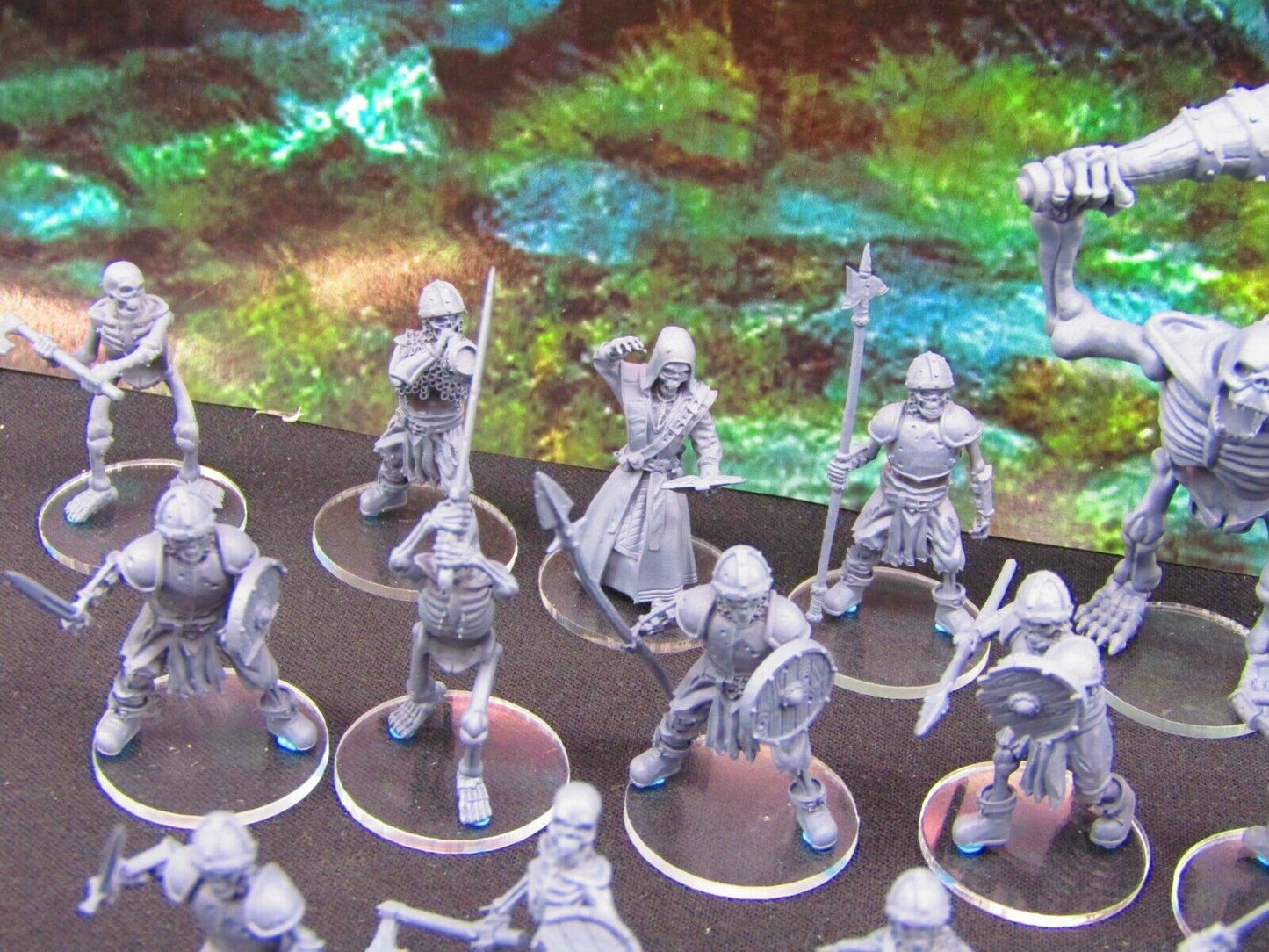 29pc Large Skeletal Army Set Mini Miniatures 3D Printed Resin Model Figure
