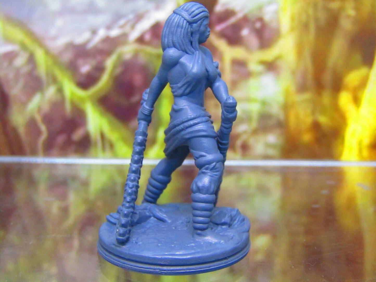 Tribal Jungle Warrior Wildcat Warrioress Mini Miniature Figure 3D Printed Model