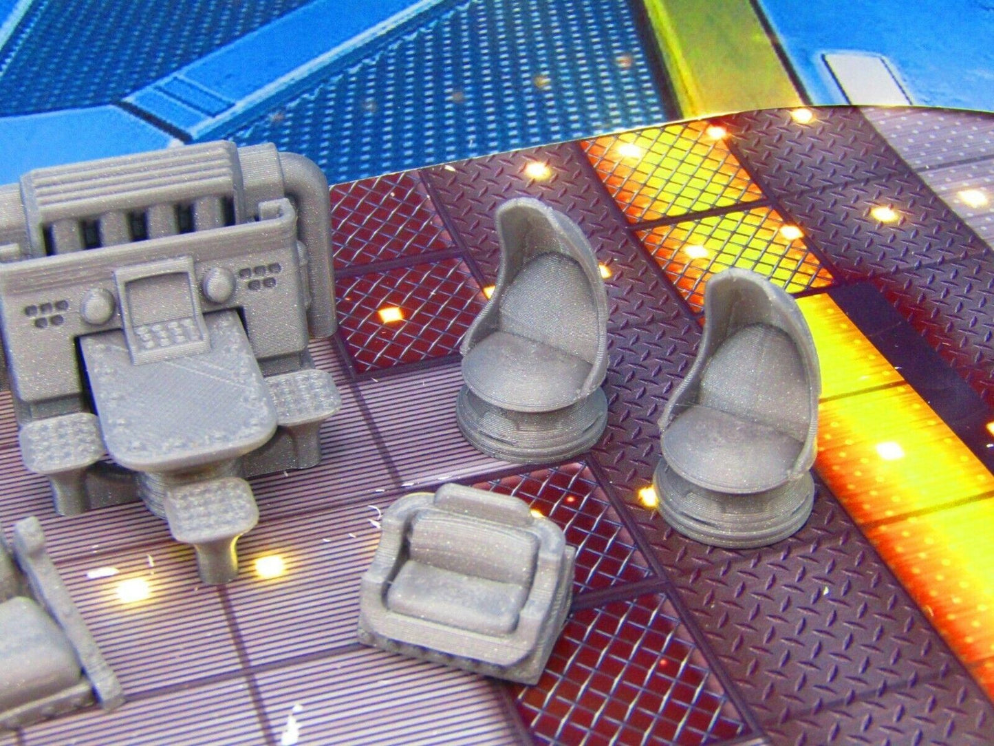 7pc Lobby Lounge Waiting Room Furniture Set Scenery Scatter Terrain 3D Printed