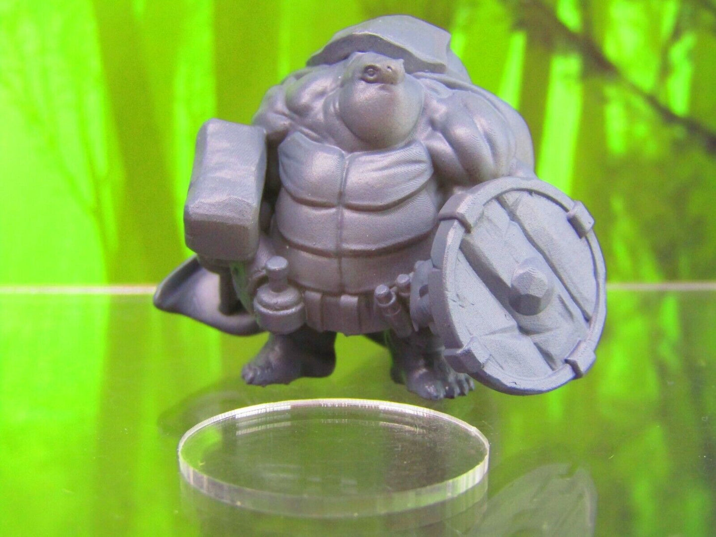 Tortle Paladin Turtle Man Mini Miniature Figure 3D Printed Model 28/32mm Scale