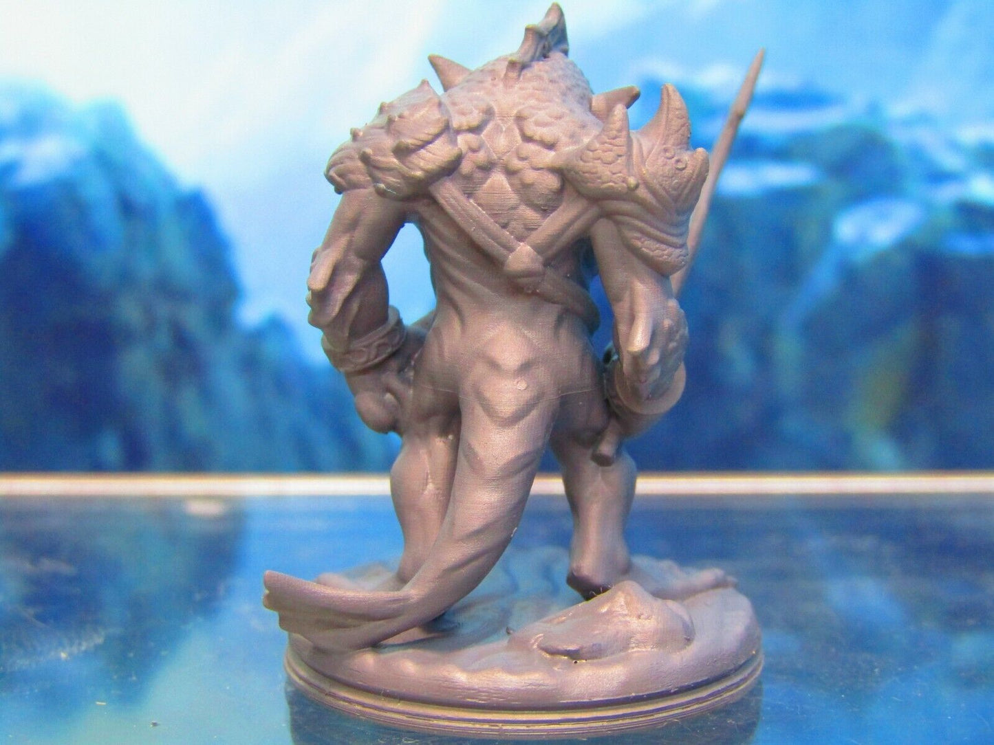 Sea Devil Warrior Soldier w/Sword/Dagger Mini Miniature Figure 3D Printed Model
