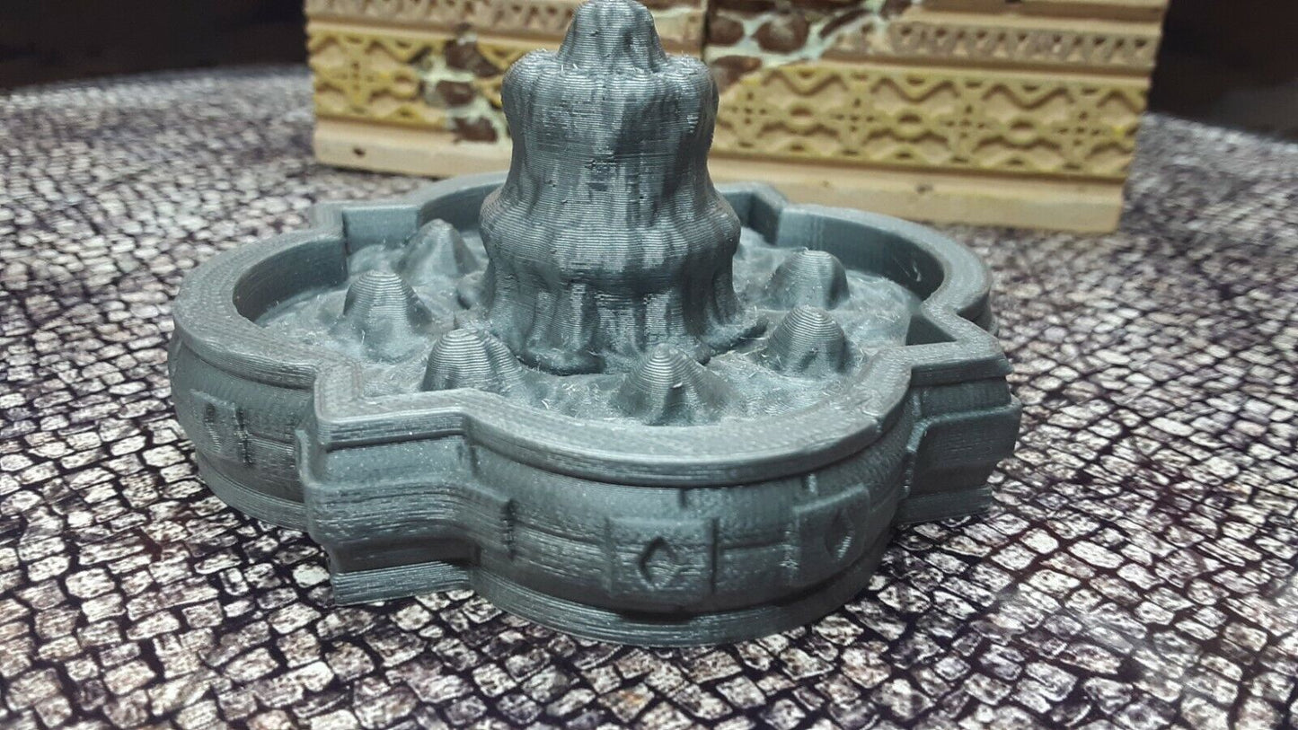 Decorative Palace Water Fountain Scatter Terrain Tabletop Scenery Gaming Mini