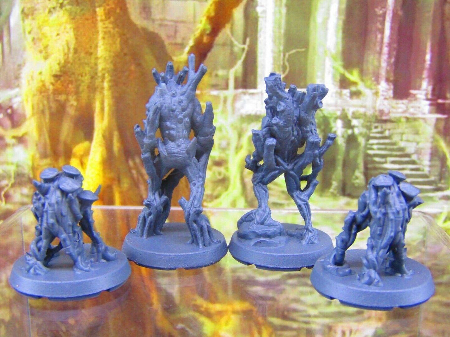 4pc Tree, Twig, Vine Blight Monsters Mini Miniatures 3D Printed Resin Model