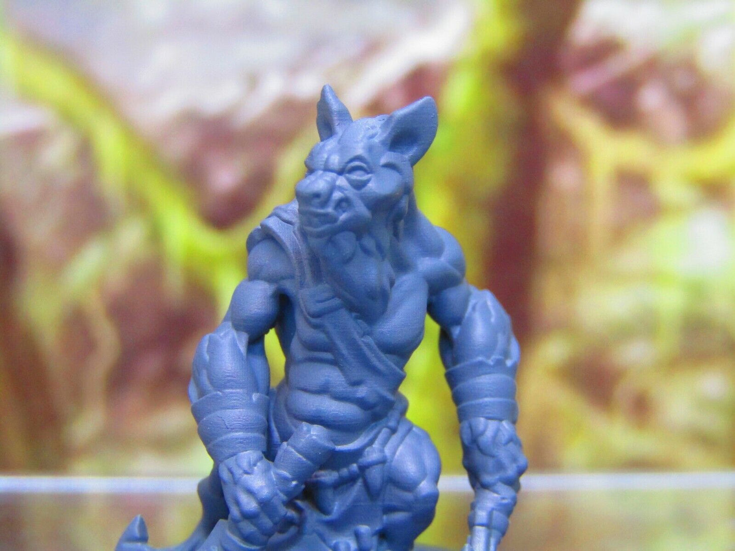Hyenaman Fighter Warrior Soldier w/Spear/Shield Mini Figure 3D Printed Model