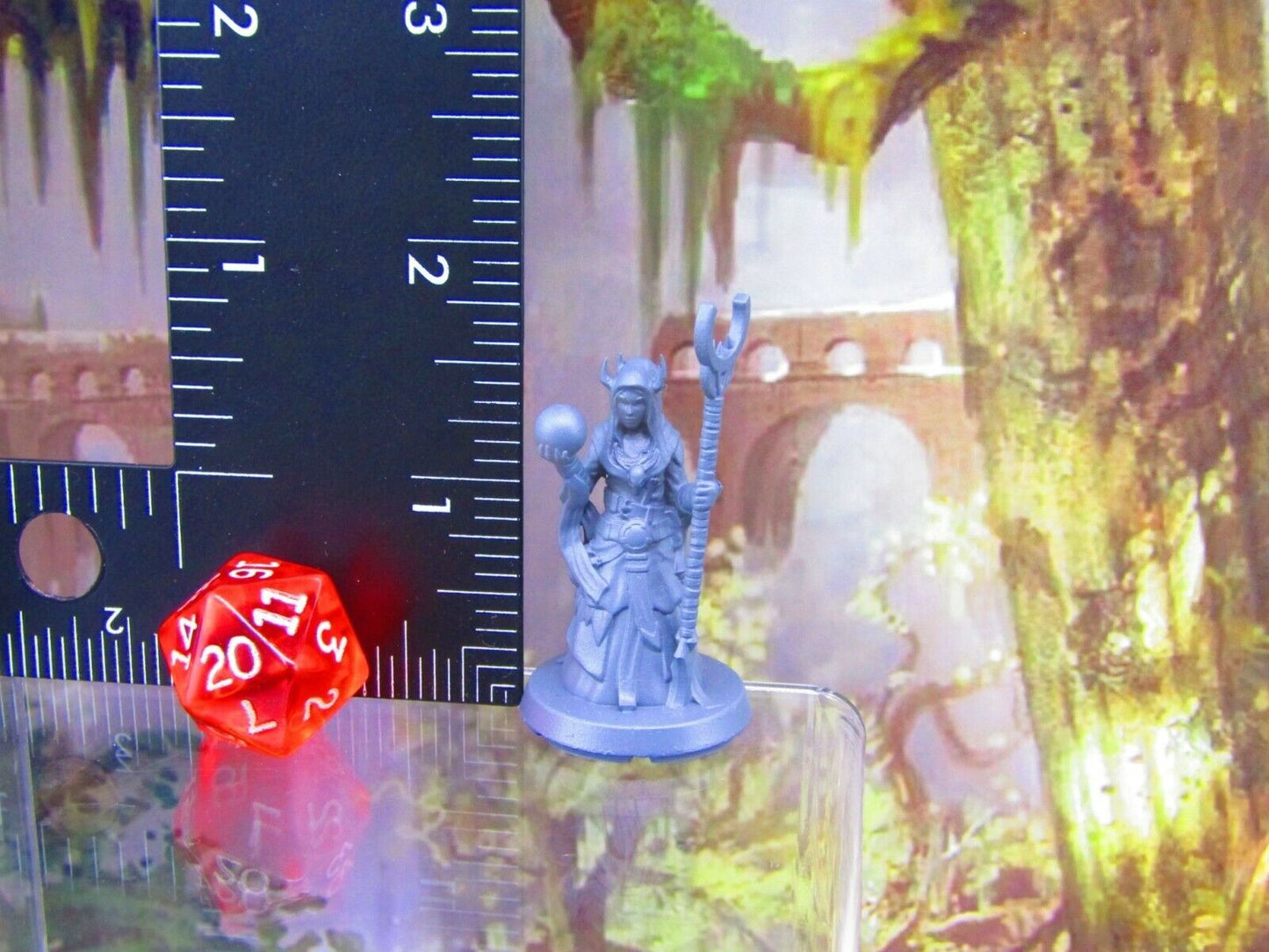 Mage Summoner Female Cultist Zealot Mini Miniatures 3D Printed Resin Model