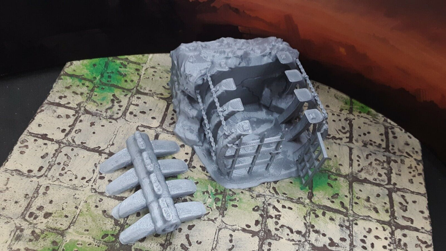 Rib Cage Prison Cell Removable Top 28mm Scale Dungeons & Dragons Miniature Model