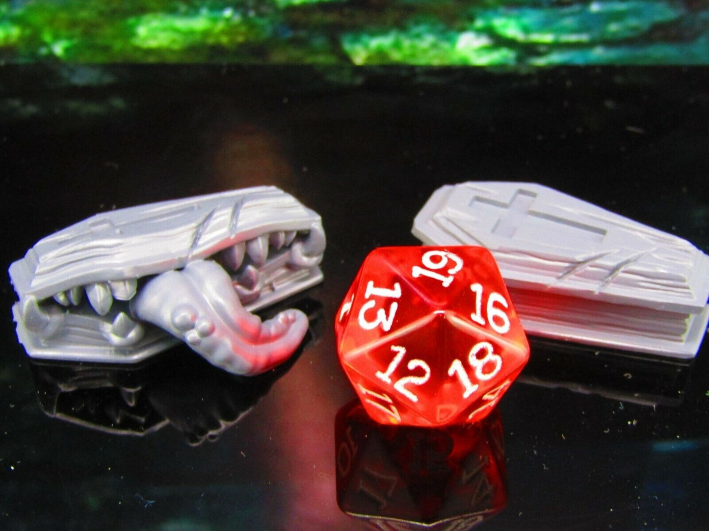 Coffin Casket Graveyard Mimic Monster Pair A Mini Miniature Model Character