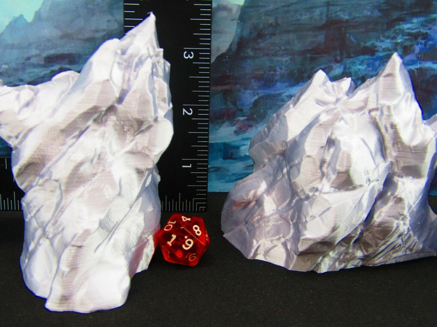 Rocky Mountainous Rock Spines Scatter Terrain Scenery 3D Printed Model 28/32mm