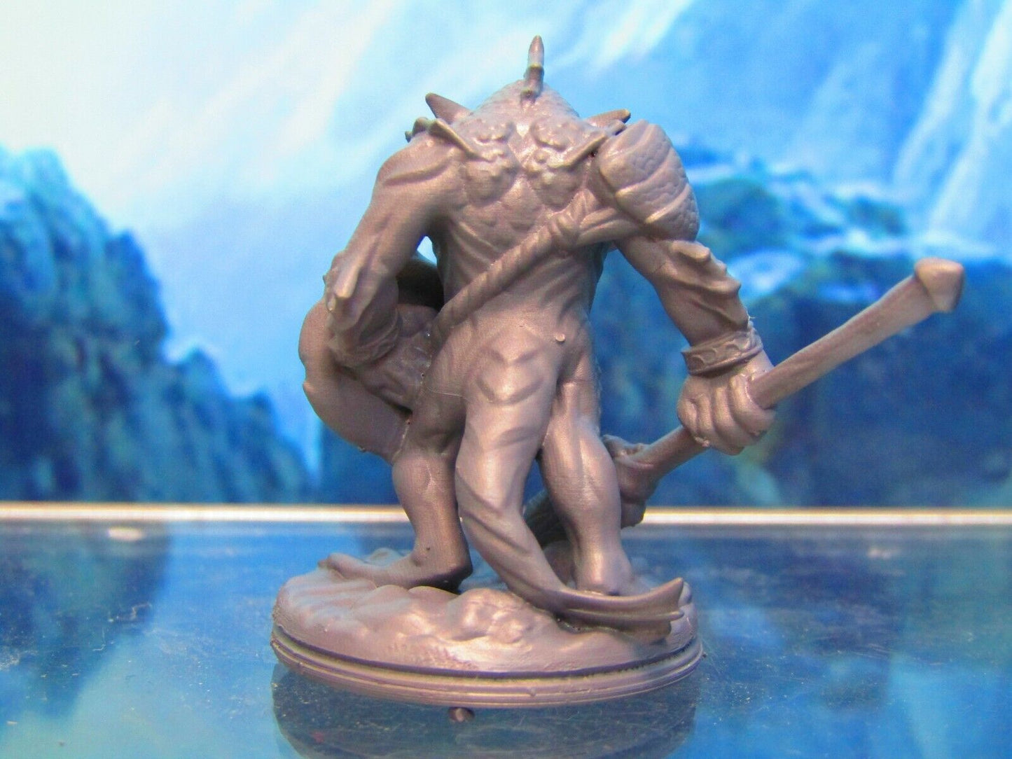 Sea Devil Warrior Soldier w/Spear/Shield Mini Miniature Figure 3D Printed Model