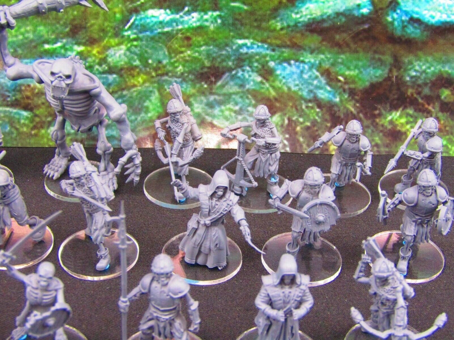 29pc Large Skeletal Army Set Mini Miniatures 3D Printed Resin Model Figure