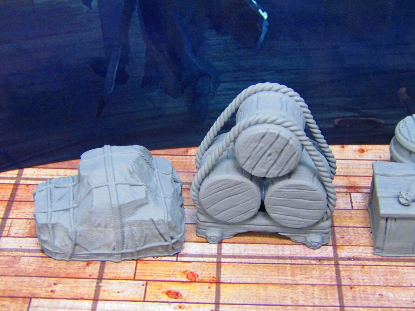 9p Ship Boat Shipping Cargo & Treasure Chests Loot Scenery Scatter Terrain Props