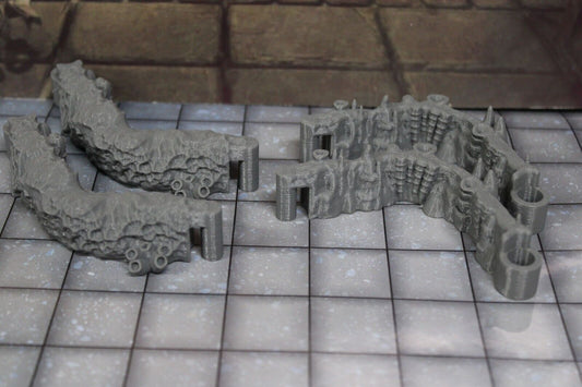 4pc Underwater Labyrinth Coral Corner Curve Walls Dungeonsticks Map Set Scenery