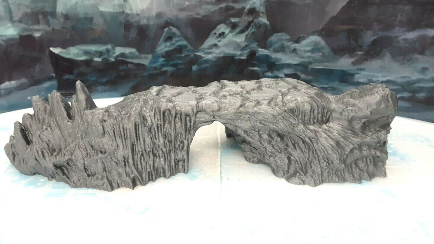Snowy Mountain Icy Bridge Pass Scatter Terrain Scenery 28mm Dungeons & Dragons