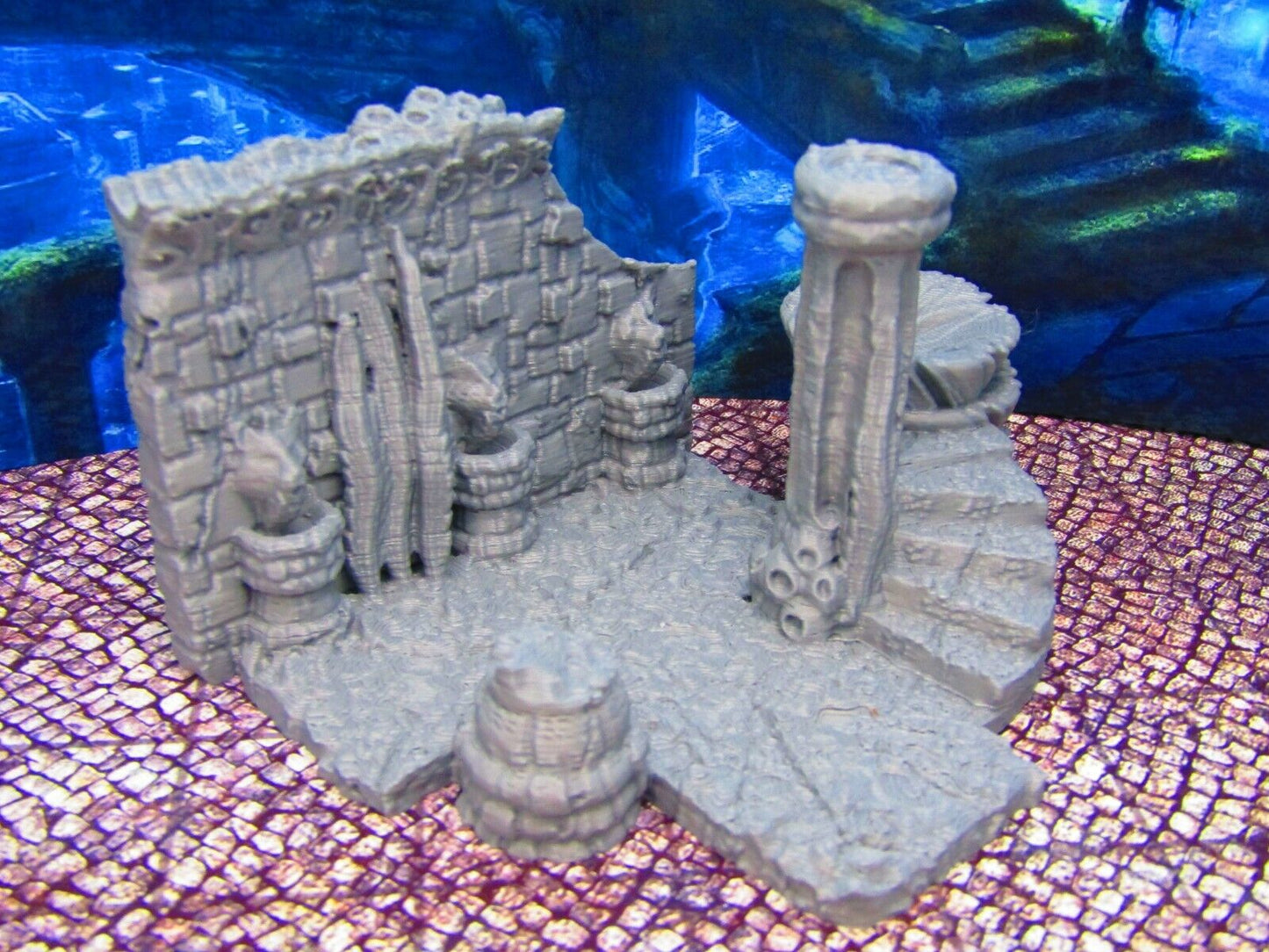 Atlantis Deep Sea Roman Style Bathhouse Scenery Scatter Terrain Props 3D Printed