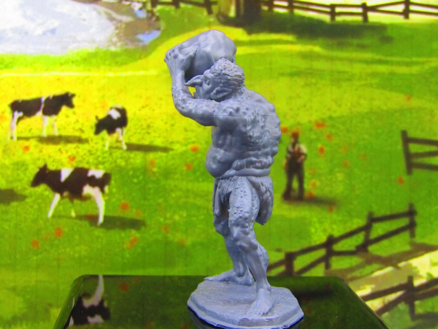 Troll Throwing Rock Monster Encounter Mini Miniature Model Character Figure