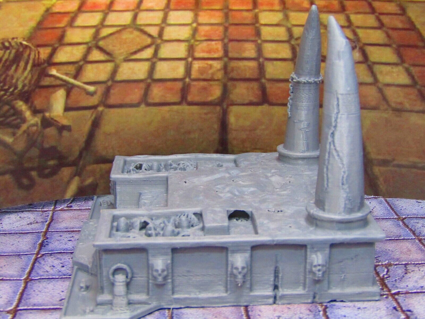 Cultists Sacrificial Torture Altar Stage w/ Bone & Blood Scenery Scatter Terrain