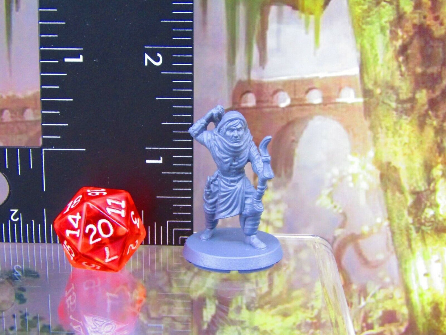 Half Elf Ranger Druid Player Character Mini Miniatures 3D Printed Resin Model