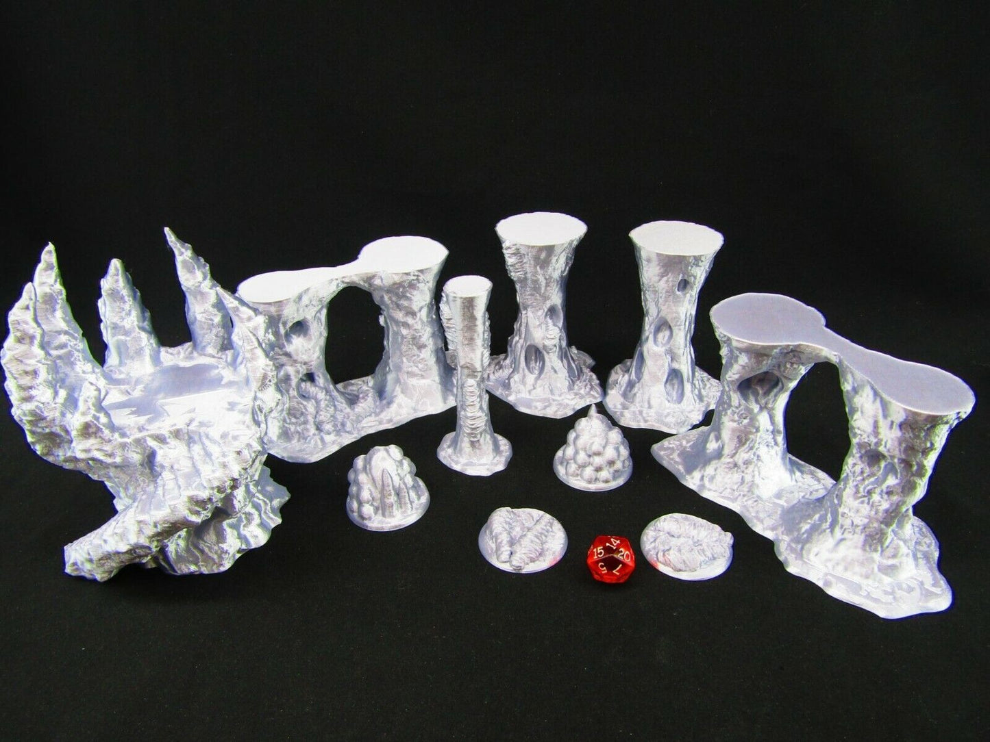 Spider Lair w/ Nests & Wrapped Bodies Scatter Terrain Scenery 3D Printed Mini