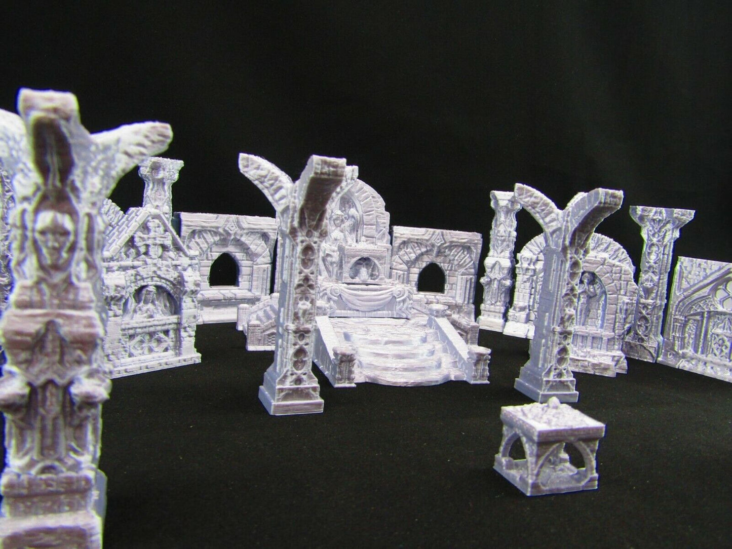 24pc Paladin Monastery Church Set Scatter Terrain Scenery 3D Printed Mini