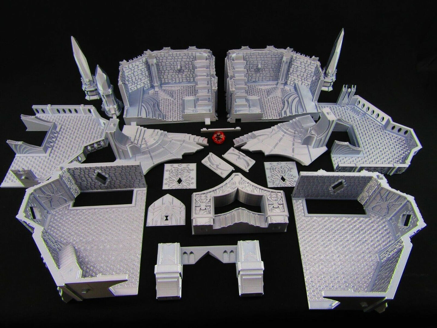 Evil Dark Palace Haunted Mansion House Scatter Terrain Scenery 3D Printed Mini