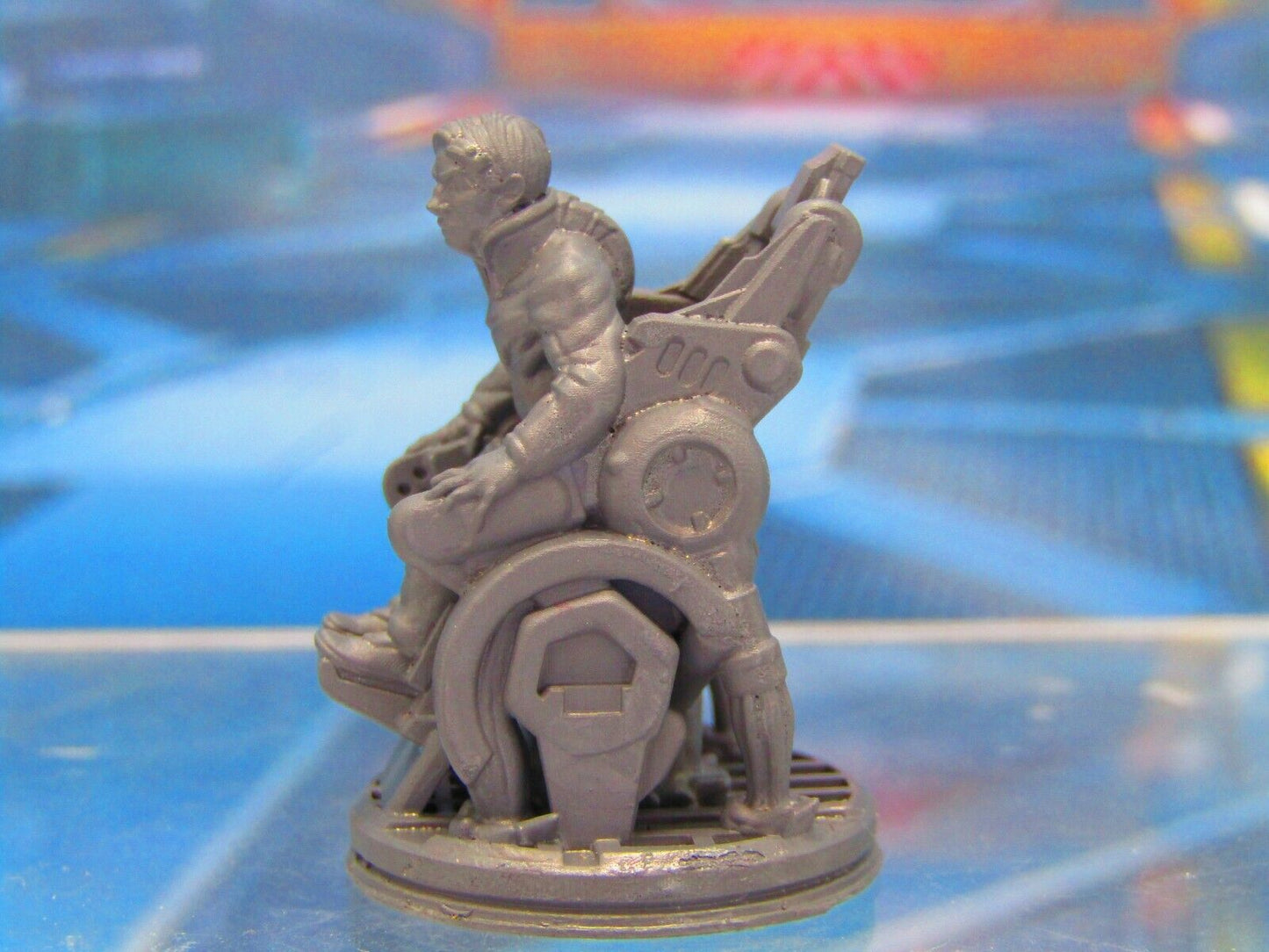 Sci Fi Professor Scientist in Hover Wheelchair Mini Miniature 3D Printed Model