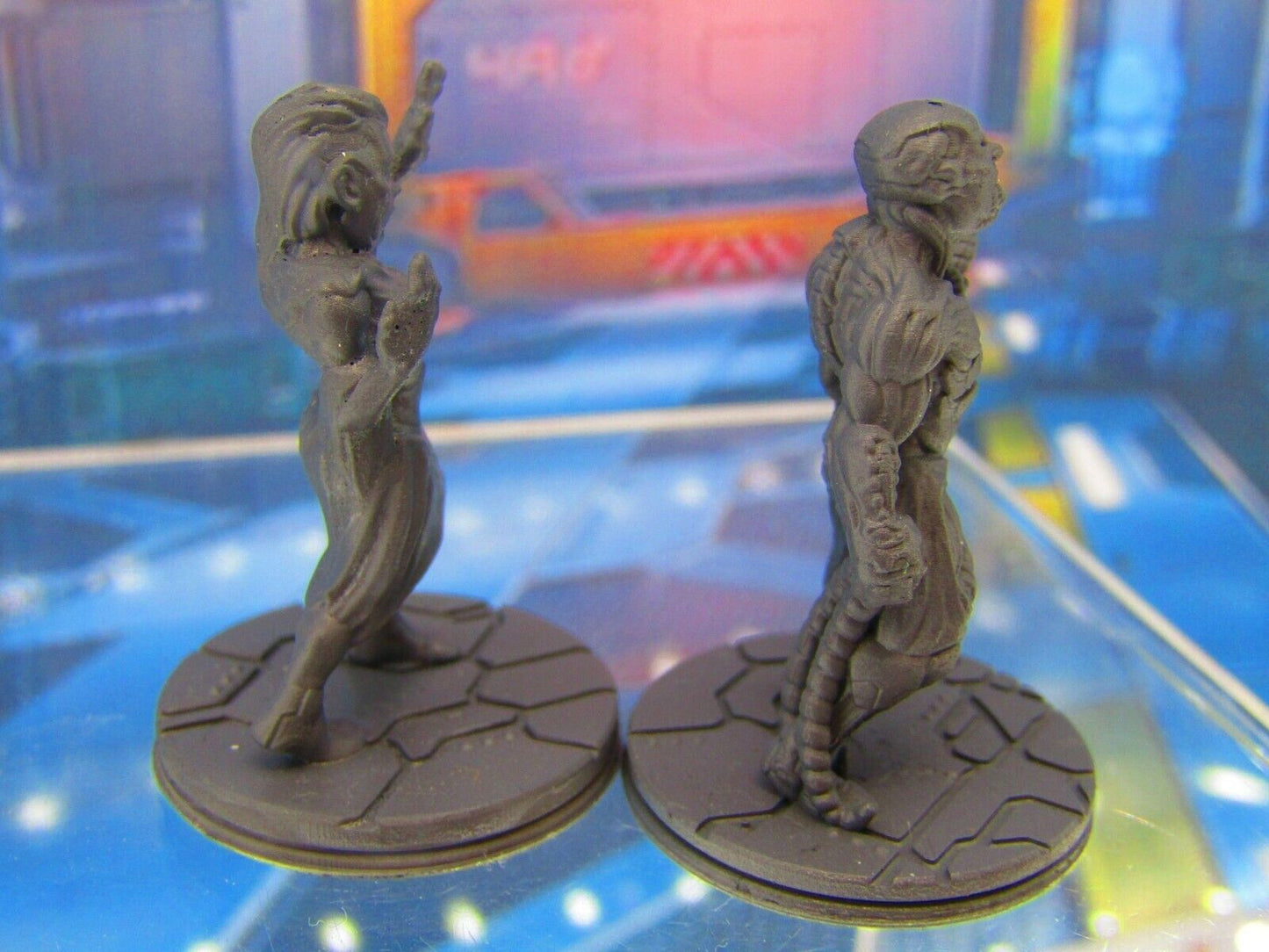 Alien Zombie Infected Space Mutants Pair Mini Miniature Figure 3D Printed Model