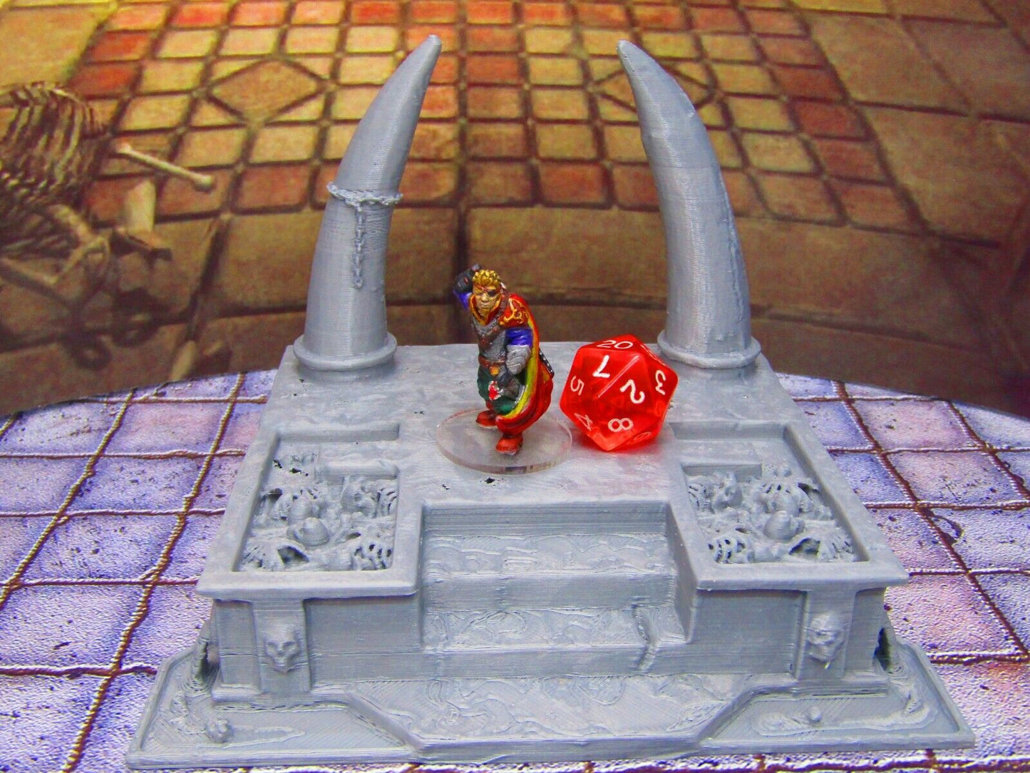 Cultists Sacrificial Torture Altar Stage w/ Bone & Blood Scenery Scatter Terrain