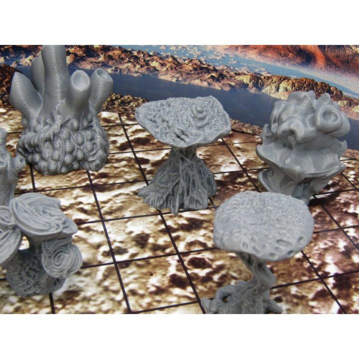 Alien Planet Trees & Flora Scatter Terrain Scenery
