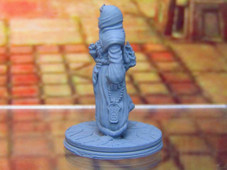 Young Female Nun Vestal Sister Holy Order of Ash Mini Miniature 3D Printed Model